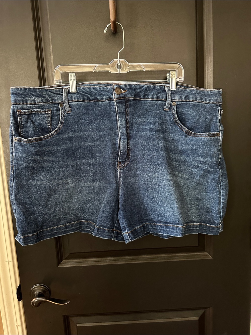 Terra & Sky Dark Blue Denim Jean Shorts